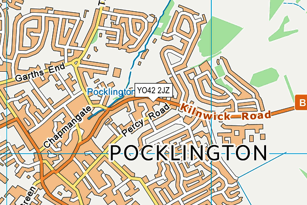 YO42 2JZ map - OS VectorMap District (Ordnance Survey)