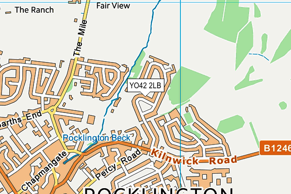 YO42 2LB map - OS VectorMap District (Ordnance Survey)