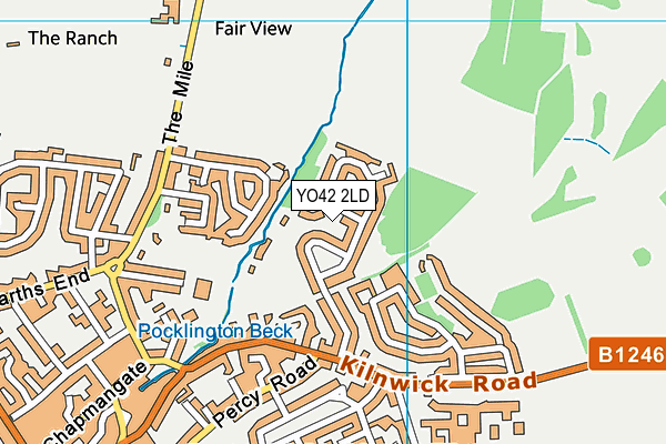 YO42 2LD map - OS VectorMap District (Ordnance Survey)