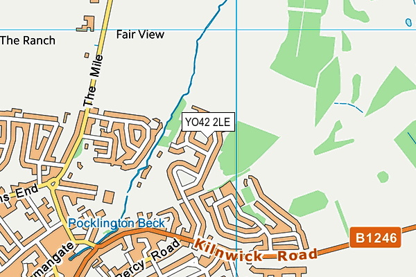 YO42 2LE map - OS VectorMap District (Ordnance Survey)