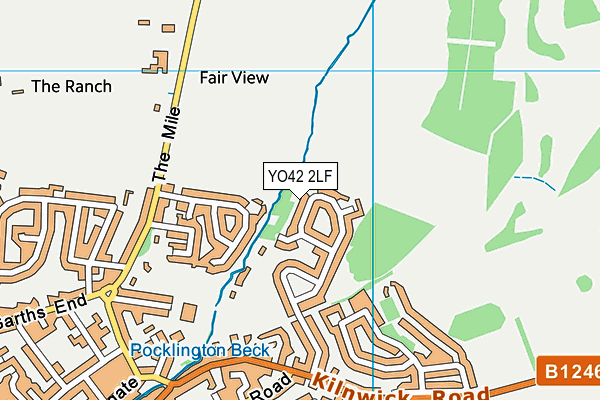 YO42 2LF map - OS VectorMap District (Ordnance Survey)