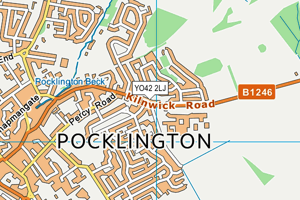 YO42 2LJ map - OS VectorMap District (Ordnance Survey)