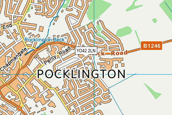 YO42 2LN map - OS VectorMap District (Ordnance Survey)