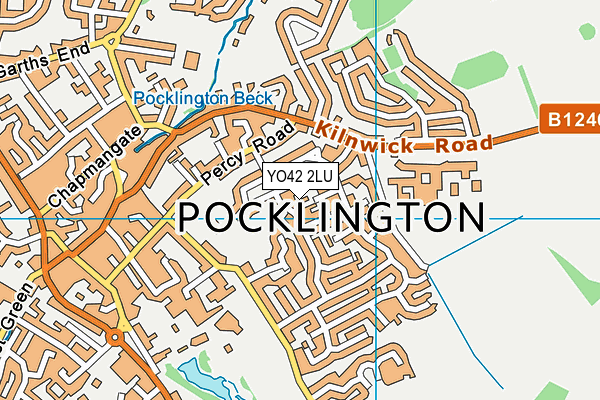 YO42 2LU map - OS VectorMap District (Ordnance Survey)