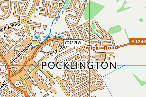 YO42 2LW map - OS VectorMap District (Ordnance Survey)