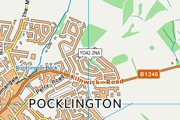 YO42 2NA map - OS VectorMap District (Ordnance Survey)