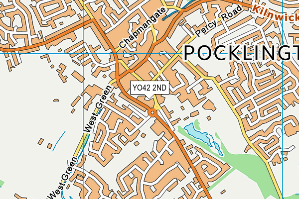 YO42 2ND map - OS VectorMap District (Ordnance Survey)