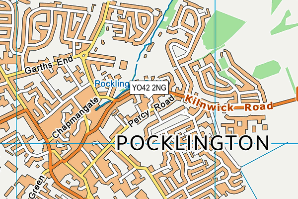 YO42 2NG map - OS VectorMap District (Ordnance Survey)