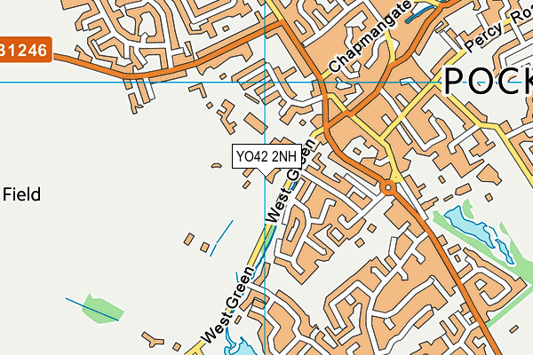 Pocklington Tennis Club map (YO42 2NH) - OS VectorMap District (Ordnance Survey)