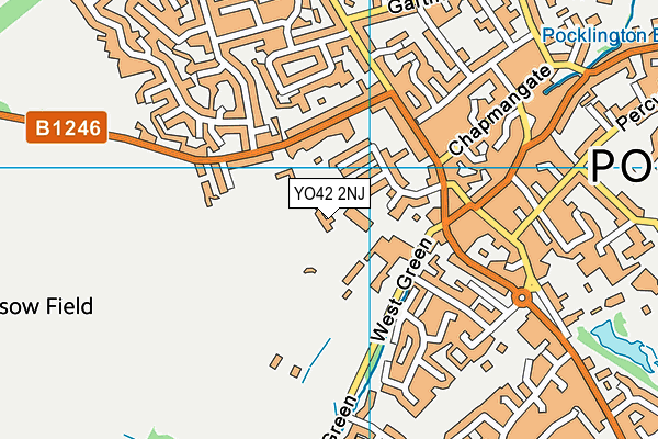 Pocklington School map (YO42 2NJ) - OS VectorMap District (Ordnance Survey)