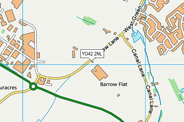 YO42 2NL map - OS VectorMap District (Ordnance Survey)