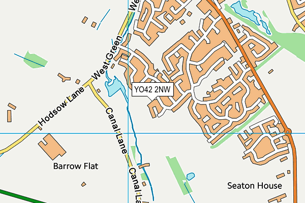 YO42 2NW map - OS VectorMap District (Ordnance Survey)