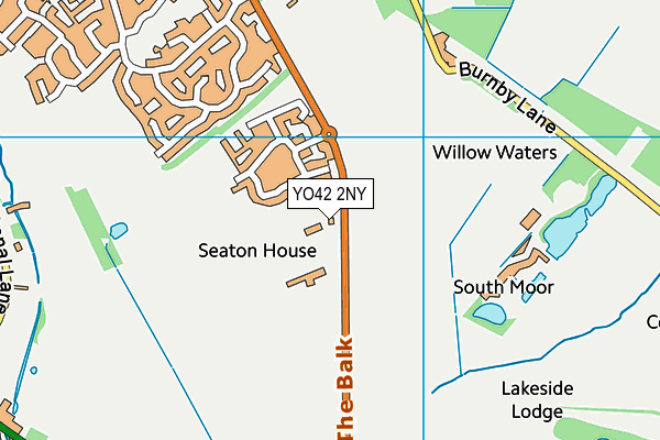 Pocklington Town Football Club map (YO42 2NY) - OS VectorMap District (Ordnance Survey)