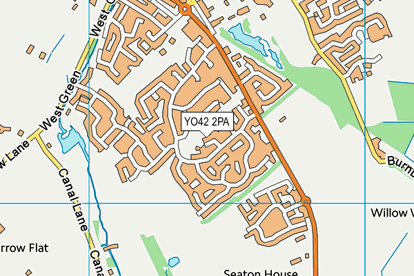 YO42 2PA map - OS VectorMap District (Ordnance Survey)