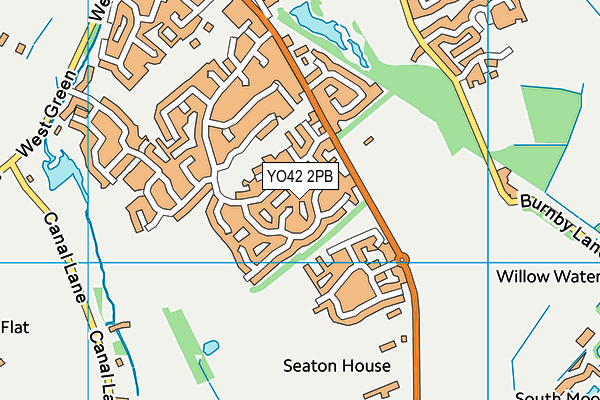 YO42 2PB map - OS VectorMap District (Ordnance Survey)