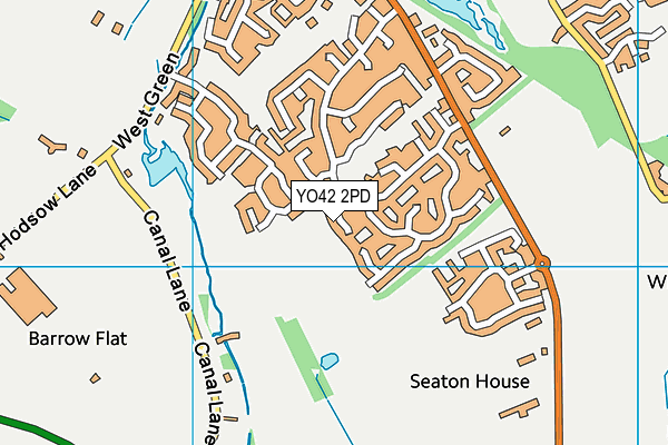 YO42 2PD map - OS VectorMap District (Ordnance Survey)