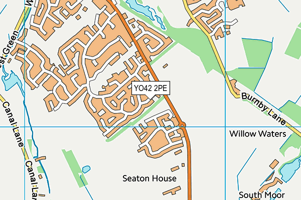 YO42 2PE map - OS VectorMap District (Ordnance Survey)