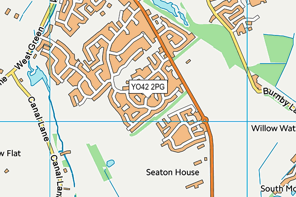 YO42 2PG map - OS VectorMap District (Ordnance Survey)