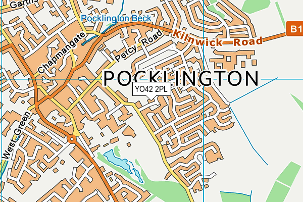 YO42 2PL map - OS VectorMap District (Ordnance Survey)