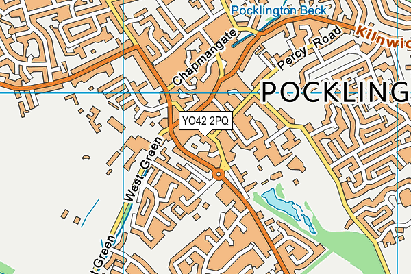 YO42 2PQ map - OS VectorMap District (Ordnance Survey)