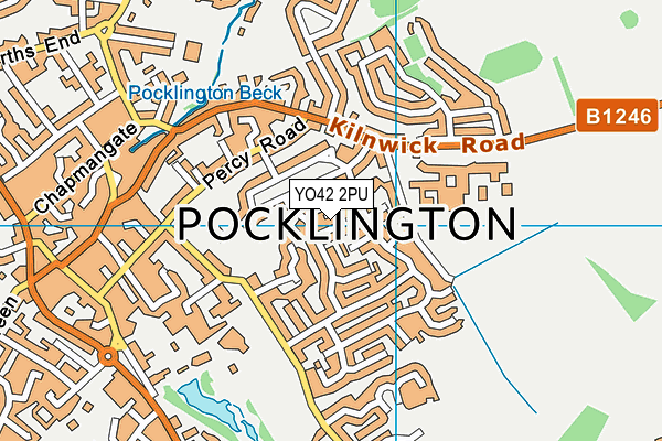 YO42 2PU map - OS VectorMap District (Ordnance Survey)