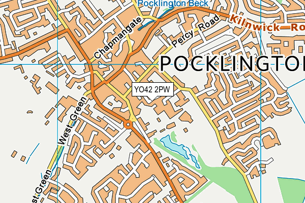 YO42 2PW map - OS VectorMap District (Ordnance Survey)