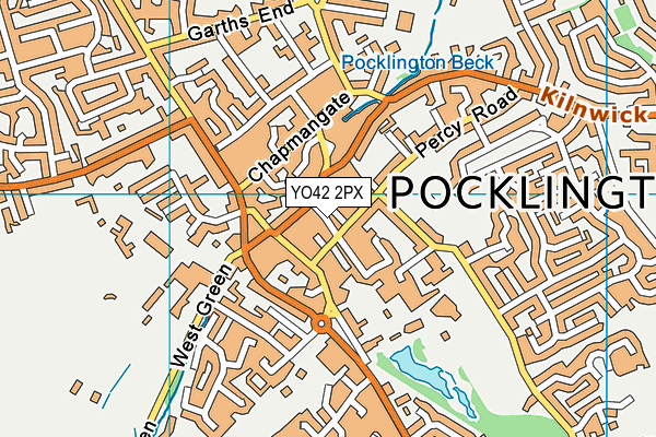 YO42 2PX map - OS VectorMap District (Ordnance Survey)
