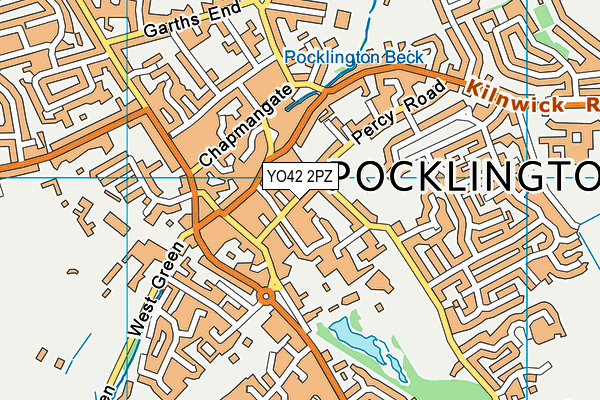 YO42 2PZ map - OS VectorMap District (Ordnance Survey)