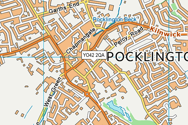 YO42 2QA map - OS VectorMap District (Ordnance Survey)