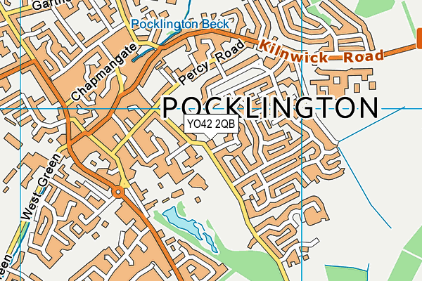 Pocklington Rufc (Feathers Field/Burnby Lane) map (YO42 2QB) - OS VectorMap District (Ordnance Survey)