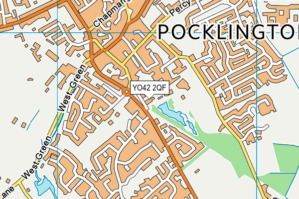 YO42 2QF map - OS VectorMap District (Ordnance Survey)