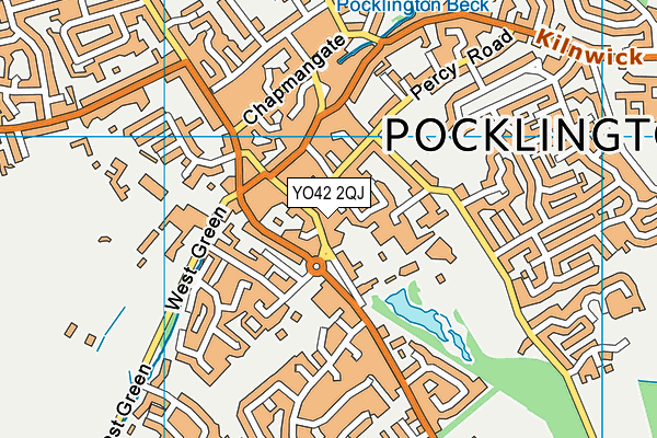 YO42 2QJ map - OS VectorMap District (Ordnance Survey)