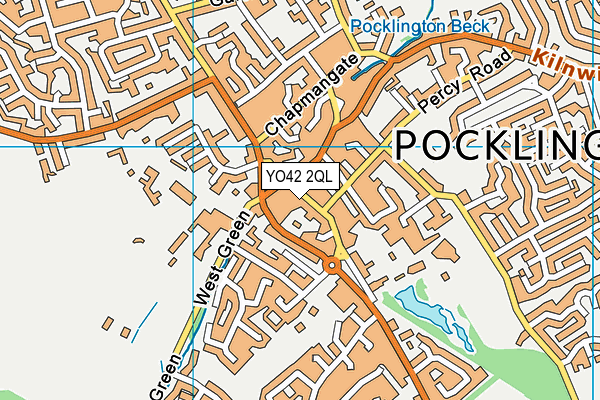 YO42 2QL map - OS VectorMap District (Ordnance Survey)