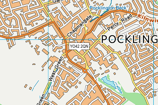 YO42 2QN map - OS VectorMap District (Ordnance Survey)
