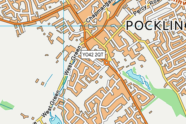 YO42 2QT map - OS VectorMap District (Ordnance Survey)