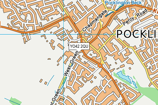 YO42 2QU map - OS VectorMap District (Ordnance Survey)