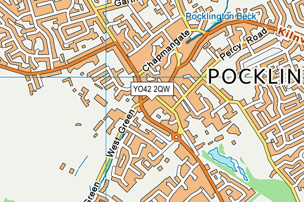 YO42 2QW map - OS VectorMap District (Ordnance Survey)