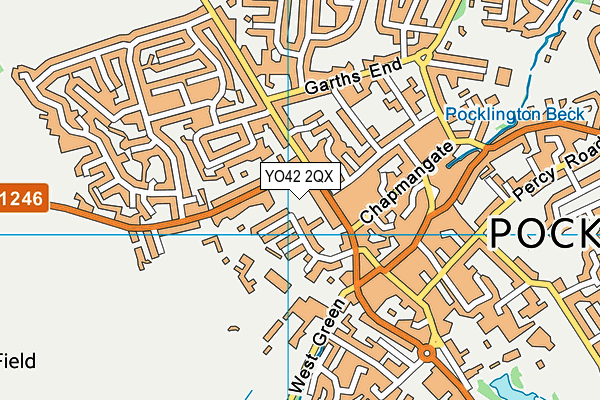 YO42 2QX map - OS VectorMap District (Ordnance Survey)