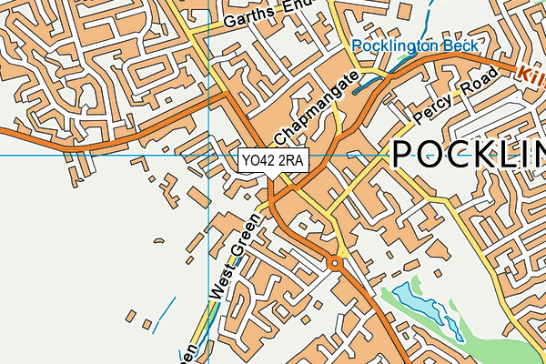 YO42 2RA map - OS VectorMap District (Ordnance Survey)