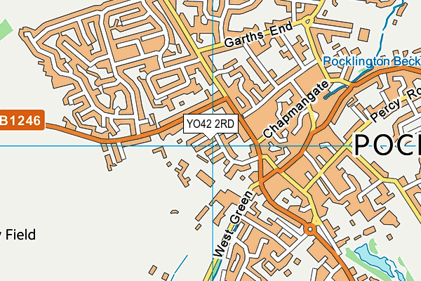 YO42 2RD map - OS VectorMap District (Ordnance Survey)