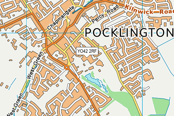 YO42 2RF map - OS VectorMap District (Ordnance Survey)