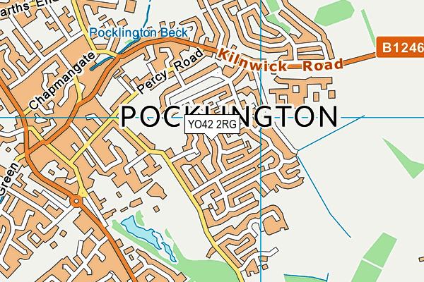 YO42 2RG map - OS VectorMap District (Ordnance Survey)