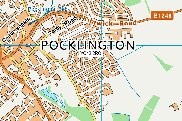 YO42 2RQ map - OS VectorMap District (Ordnance Survey)