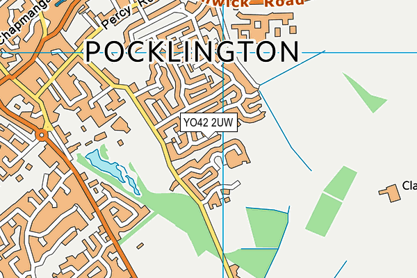 YO42 2UW map - OS VectorMap District (Ordnance Survey)