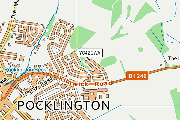 YO42 2WA map - OS VectorMap District (Ordnance Survey)