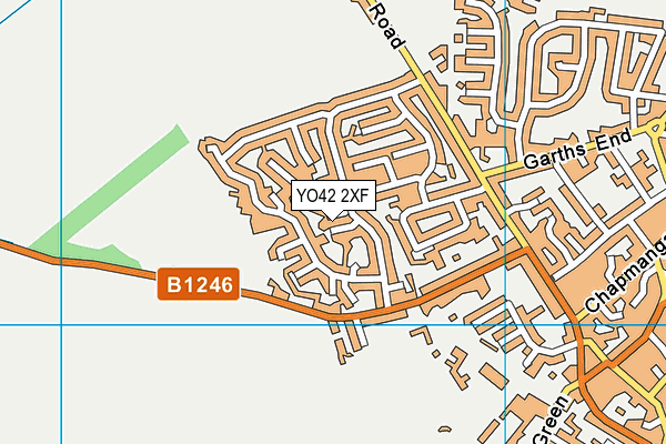 YO42 2XF map - OS VectorMap District (Ordnance Survey)