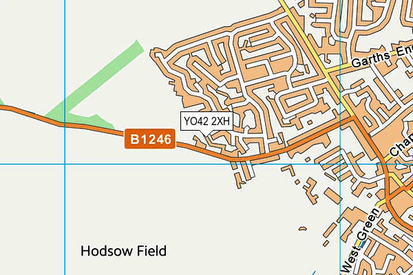 YO42 2XH map - OS VectorMap District (Ordnance Survey)