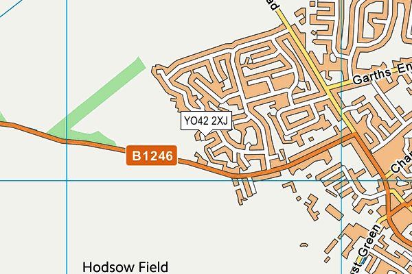 YO42 2XJ map - OS VectorMap District (Ordnance Survey)