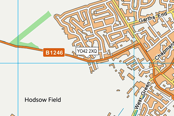 YO42 2XQ map - OS VectorMap District (Ordnance Survey)