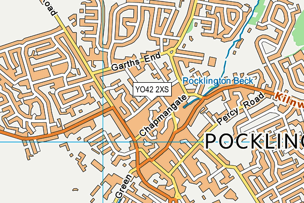 YO42 2XS map - OS VectorMap District (Ordnance Survey)